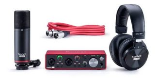 Interfaz De Audio Focusrite Scarlett 2i2 Studio Roja Y Negra 3.ª Gen Rojo/negro