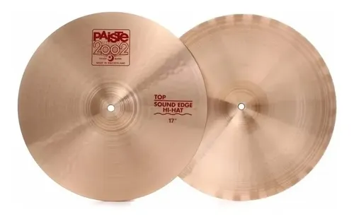 Hi-hat 17'' Paiste 2002 Sound Edge Platillo Medio-pesado Dorado