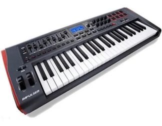 Teclado Controlador Midi Usb Novation Impulse De 49 Teclas Con 8 Teclas Gris/rojo