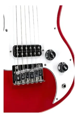 Guitarra Eléctrica Mini Vox Sdc-1 Escala Corta Roja Humbucker Diestro Rojo Purple Heart
