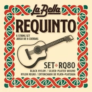 Encordadura La Bella Rq80 Para Requinto 6 Cuerdas Nailon Negro Tensión Media