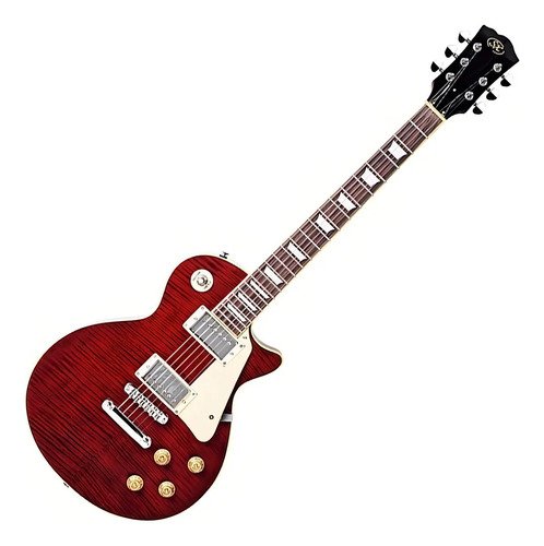 Guitarra Sx Les Paul Ef3d Twr Les Pool Red, Color Rojo Translúcido, Orientación Con La Mano Derecha Diestro