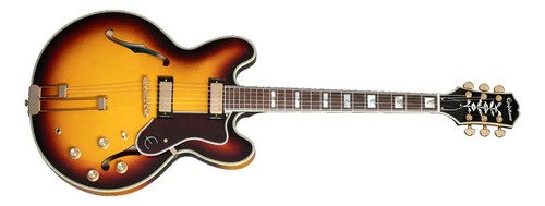 EpiPhone Sheraton 335 Guitarra Puente Locktone Funda Color Vintage Sunburst Material Del Diapasón Laurel De La India Orientación De La Mano Diestro