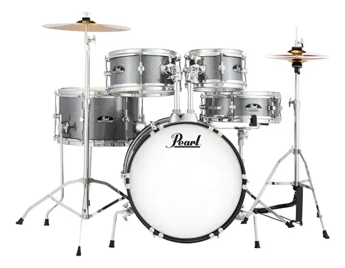 Pearl Roadshow Jr Bateria 5 Cuerpos Bombo 16 Fierros Platill Color Grindstone Splarkle