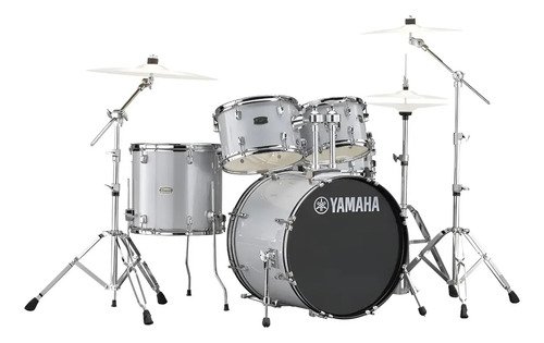 Batería Yamaha Rydeen Rdp2f5 5 Cuerpos Sin Fierros Silver Glitter