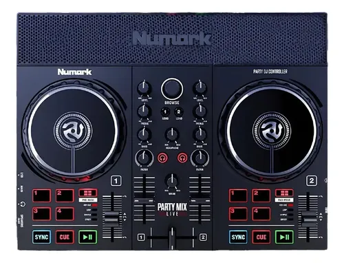 Numark Party Mix Live Controlador Dj Con Altavoces, Luces Y Serato Dj Lite Negro