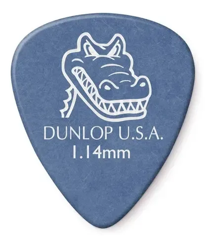 Púas Guitarra Jim Dunlop Gator Grip 1.14mm Azul Petróleo Pack 12