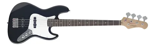 Stagg B300 Bajo 4 Cuerdas Jazz Bass Color Negro Orientación De La Mano Diestro Gloss