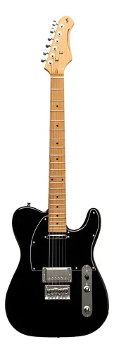Stagg Setplus Telecaster Vintage Plus Guitarra Electrica Color Negro Orientación De La Mano Diestro Maple