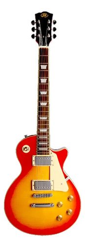 Guitarra Electrica Sx Ef3d Maple Flameado Liq# Prm Color Cherry Sunburst Orientación De La Mano Diestro