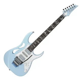 Guitarra Japonesa Ibanez Steve Vai Signature Pia3761 Con Funda, Color Azul Claro, Material De Diapasón De Jacarandá, Guía Para La Mano Derecha Diestro