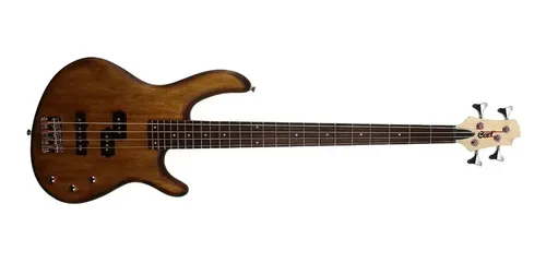 Cort Action Pj Bajo 4 Cuerdas Jazz Bass Precision Acabado Del Cuerpo Laqueado Color Walnut Orientación De La Mano Diestro