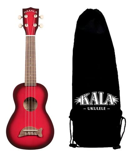 Ukelele Soprano Acústico Makala Ka Mk Sd Lblburst Rojo Con Funda