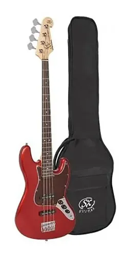 Sx Bd1 Bajo Jazz Bass 4 Cuerdas Con Funda Acabado Del Cuerpo Brillante Color Candy Apple Red Orientación De La Mano Diestro