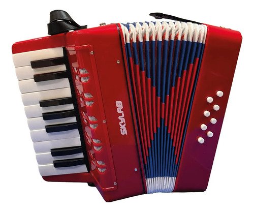 Skylab Skmed Acordeon Infantil Niño 17 Teclas 8 Bajos Rojo