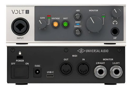 Universal Audio Volt1 Placa De Sonido Usb 1 Canal Pre Amp