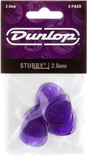 Kit Con 6 Lengüetas Dunlop Stubby Jazz 474p De Un Solo Color 2.0 De 2.0 Mm Repuestos De Filtro Para Purificadores De Agua