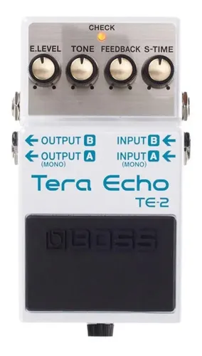 Pedal De Efecto Boss Te2 Tera Echo En Caja Color Blanco