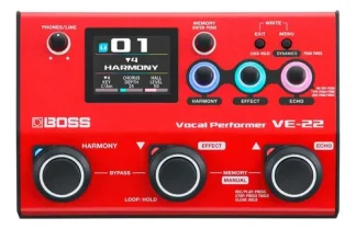 Pedal De Efectos De Voz Boss Ve-22 Vocal Performer Cuo Rojo
