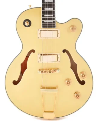 Guitarra Semi-acústica EpiPhone Uptown Kat Es Gold Metallic Diestro Dorado Ébano