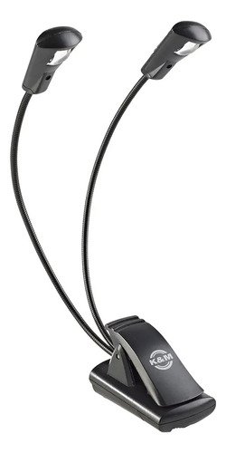 Luz De Atril Konig & Meyer 12243 Led Negro Plástico Dos Brazos