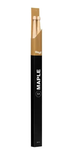 Palillos Para Bateria Stagg Maple 5a B Punta Madera Color Marrón Claro