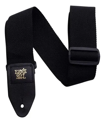 Correa Ernie Ball Polypro Para Guitarra, Guitarra O Bajo, Color: Negro Negra
