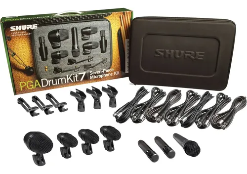 Kit De 7 Micrófonos Para Batería Con Estuche Shure Línea Pga Color Negro