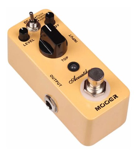Mooer Acoustikar Pedal Simulador Guitarra Acústica Digital Amarillo