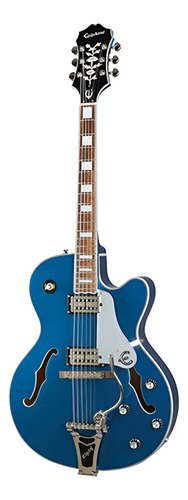 Guitarra Eléctrica EpiPhone Emperor Swingster Arce Delta Blue Diapasón Laurel Diestro Delta Blue Metallic Laurel De La India
