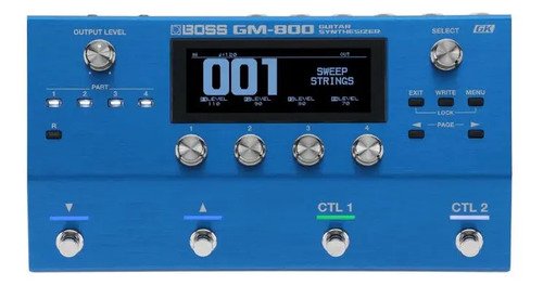 Pedal Sintetizador De Guitarra Y Bajo Boss(R) Gm-800 Color Azul