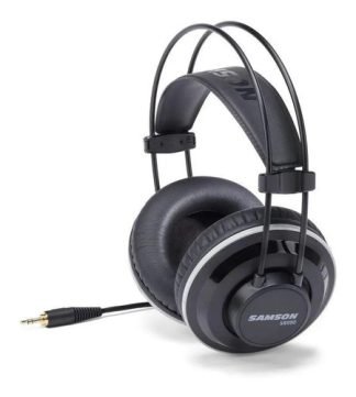 Auriculares De Estudio Samson Sr990 Semi Abiertos Monitoreo Color Negro