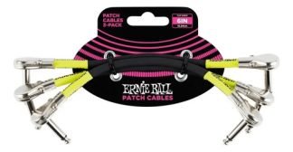Ernie Ball P06059 Pack 3 Cables Interpedal 15 Cm Flat