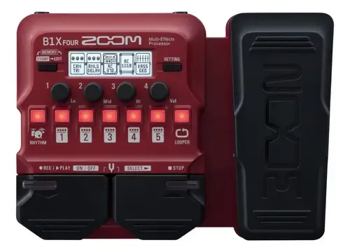 Pedal De Efecto Zoom B1x Four Rojo