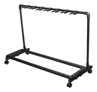 Soporte Móvil 7 Guitarras Flatsons Fl17w Desmontable Plegabl Negro
