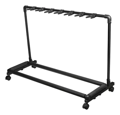 Flanger Fl17w Soporte Para 7 Guitarras Bajos Con Ruedas