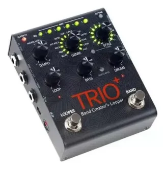Pedal Looper Negro Digitech Trio+ Band Creator Para Guitarra Y Bajo
