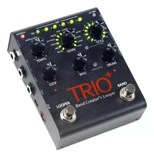 Pedal Looper Negro Digitech Trio+ Band Creator Para Guitarra Y Bajo