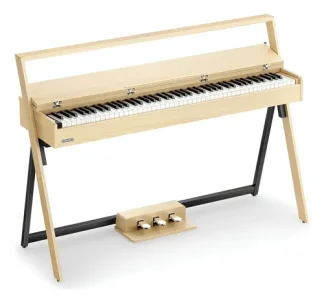Piano Digital 88 Teclas Con Bluetooth Y Sonido Auténtico Madera Clara