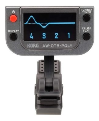 Afinador Polifónico Bajo Korg Clip Pantalla Oled Alta Precisión Gris Oscuro