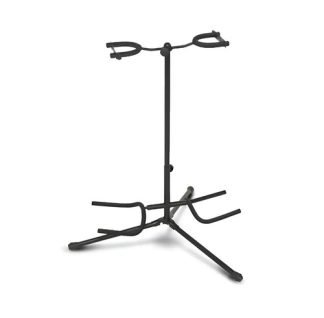 Soporte Pie De Guitarra Doble Para 2 Guitarras Color Negro