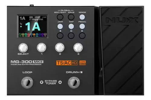 Pedalera Multiefecto Para Guitarra Nux Mg-300 Mkii Color Negro