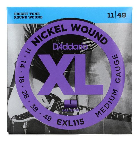 Encordado Eléctrica Daddario Exl115 Nic. Wound 011