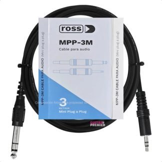 Cable Adaptador De Audio Stereo Mini Plug 3.5 A Plug 6.5 De 3m Ross