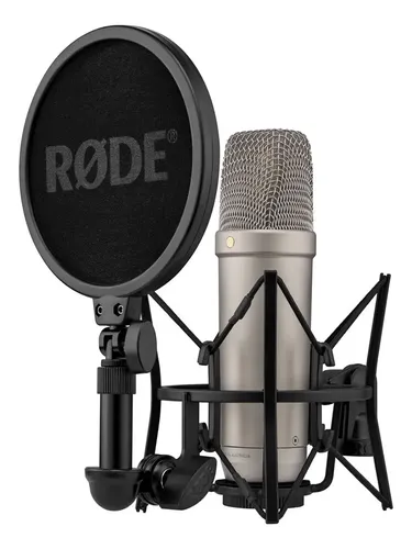 Estudio De Grabación Con Micrófono De Condensador Rode Nt1 De 5 Generaciones Plateado