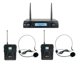 Heva Cv312 Doble Microfono Vincha Inalambrico Uhf Estuche