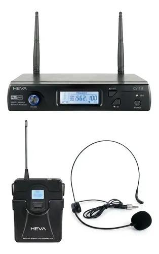 Heva Cv311 Microfono De Vincha Inalambrico Uhf Con Estuche