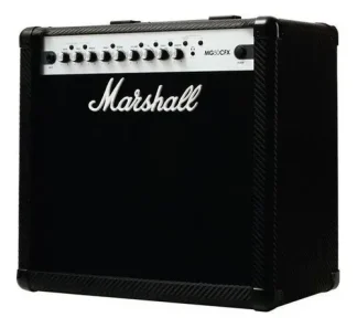 Amplificador Marshall Mg Carbon Fibre Mg50cfx Transistor Para Guitarra De 50w Color Negro
