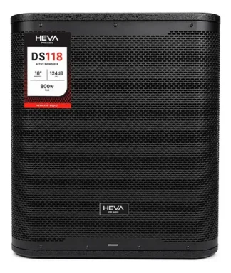Heva Ds118 Subwoofer Activo 800 Watts Rms Madera