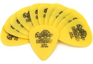 Uñetas Jim Dunlop 418p 0.73 Tortex Std Pack X 12 Color Amarillo Tamaño Mediano